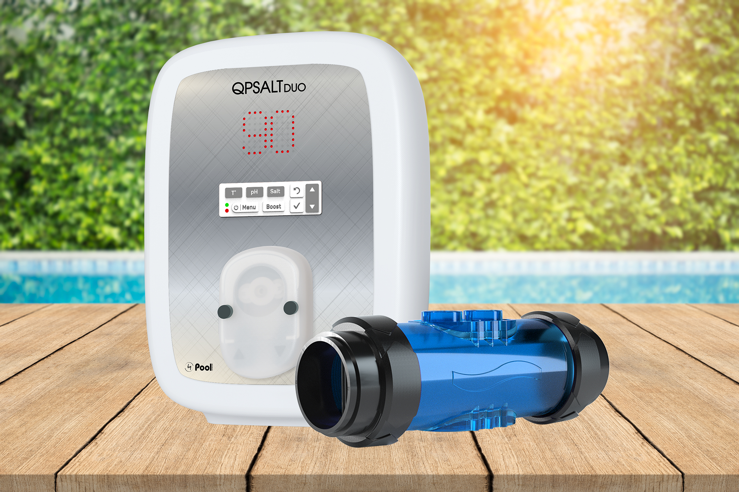 PRODUCTOS QP presenta el clorador salino QP Salt Bright Duo, un equipo autónomo e inteligente pensado para piscinas